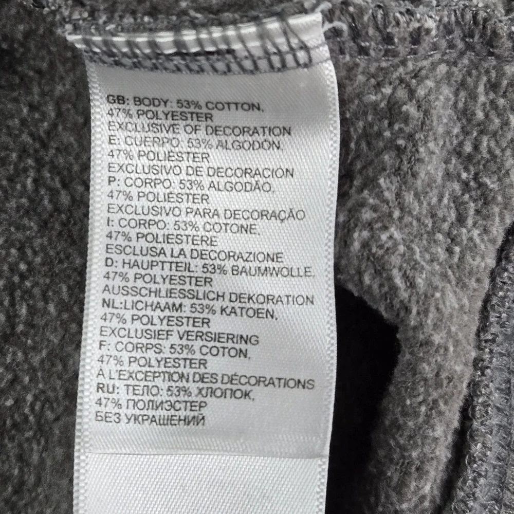The‎ North Face Men Hoodie M Gray Graphic Print Fleece Bear Mountains Logo